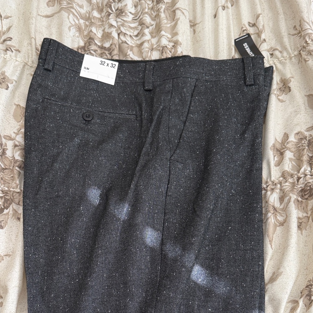 Express Black and Gray Slim Dress Pants